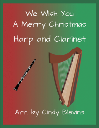 We Wish You a Merry Christmas, for Harp and Clarinet