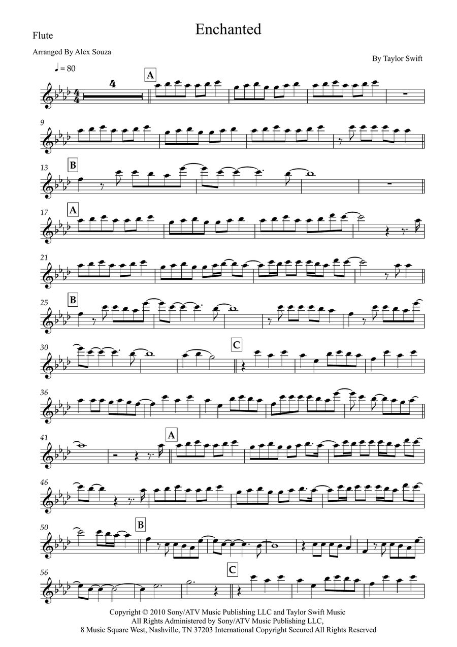 Enchanted Enchanted Flute Solo scores gallery preview page 1