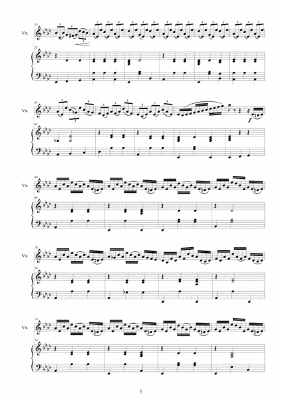 Cara - Two Violin Waltzes for Violin and Piano - Scores and Part Violin Solo scores gallery preview page 3