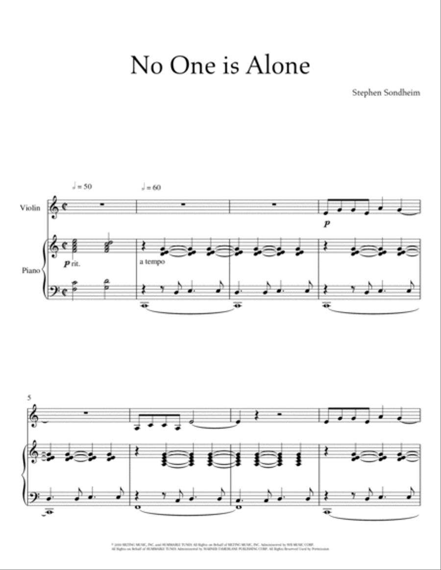 No One Is Alone No One Is Alone Small Ensemble scores gallery preview page 2