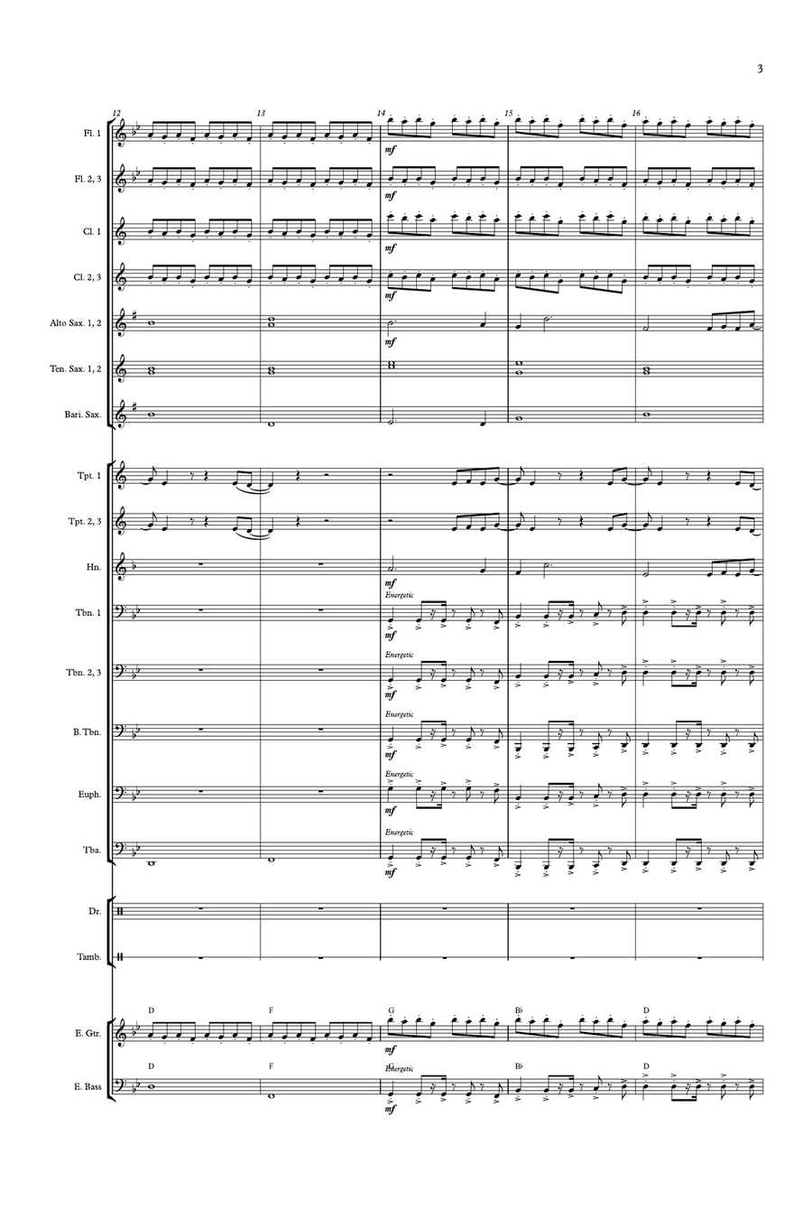 What Is Love Concert Band scores gallery preview page 3