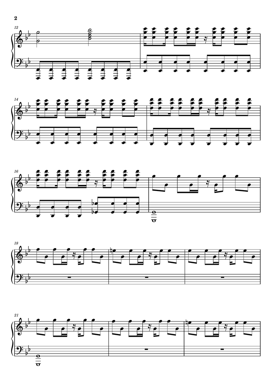 It's Raining Men Piano Solo scores gallery preview page 2