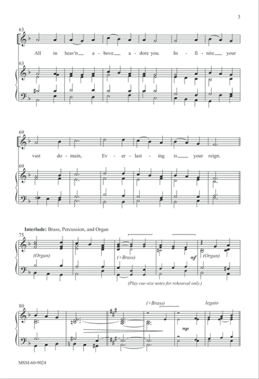 Holy God, We Praise Your Name 4-Part scores gallery preview page 3