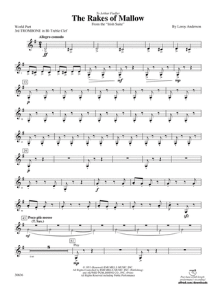 The Rakes of Mallow (from the Irish Suite): (wp) 3rd B-flat Trombone T.C.