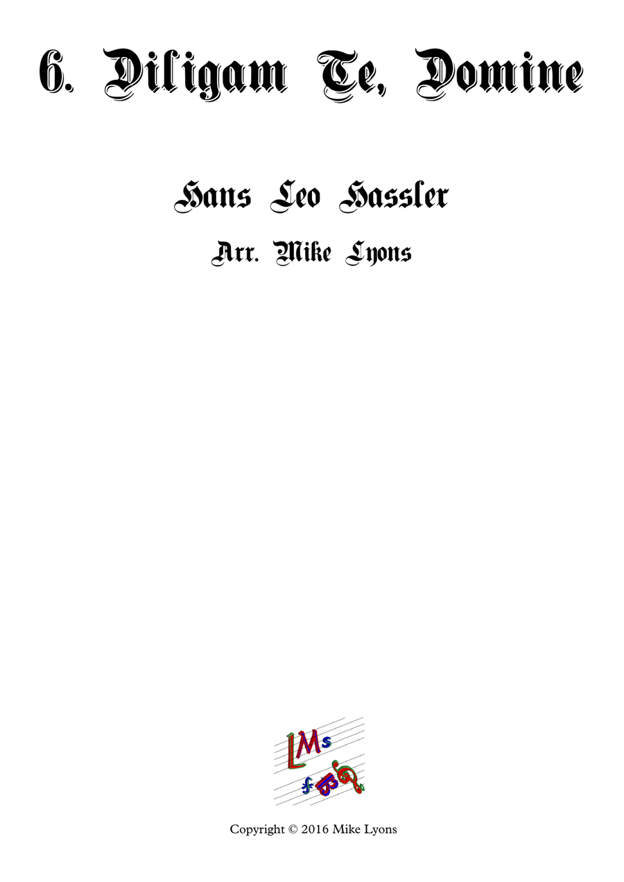 Diligam Te Domine - Cantiones Sacrae (Brass quartet) Brass Quartet scores gallery preview page 1