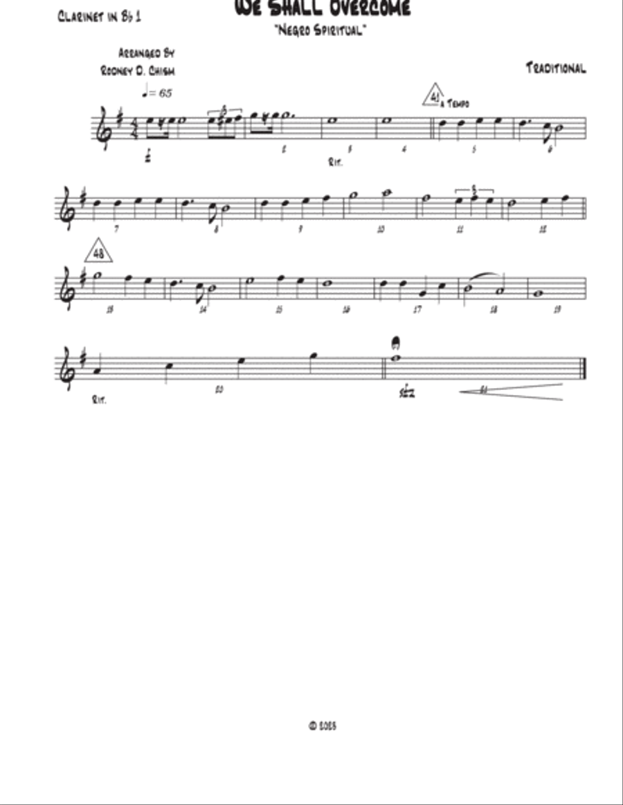 We Shall Overcome Woodwind Ensemble scores gallery preview page 5