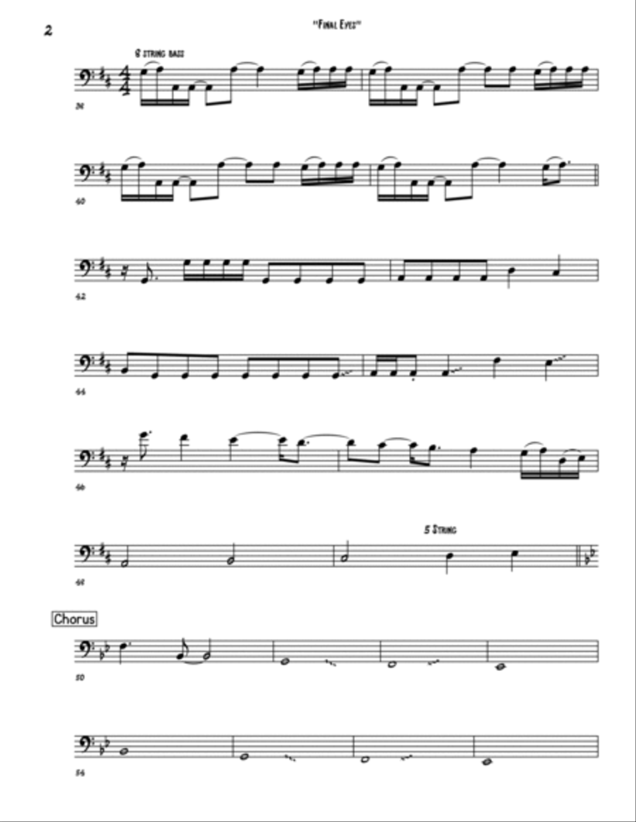Final Eyes Bass Guitar scores gallery preview page 2