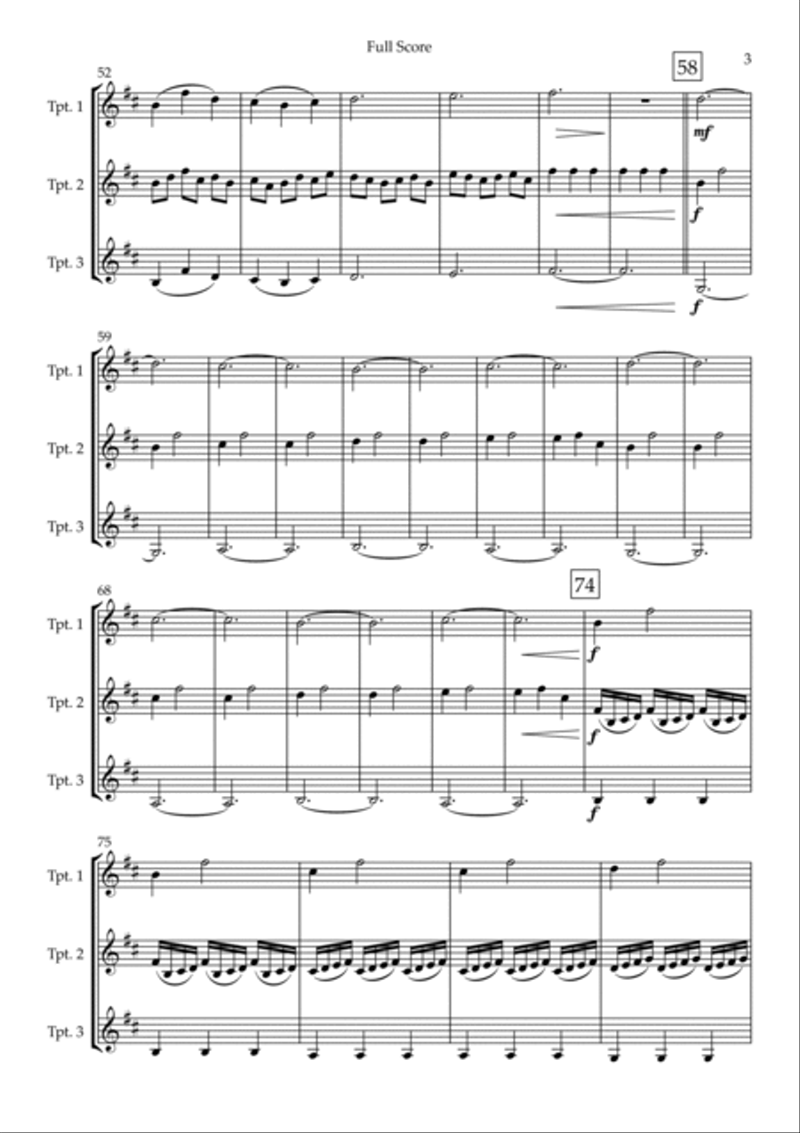 Cornfield Chase Trumpet Trio scores gallery preview page 3
