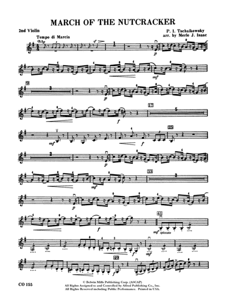 Nutcracker Ballet, Set II ("March of the Nutcracker" and "Trepak"): 2nd Violin