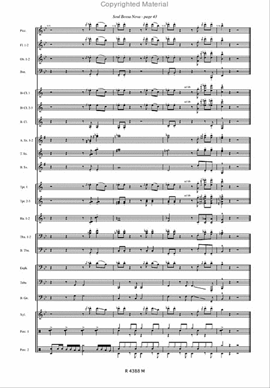 Soul Bossa Nova Concert Band scores gallery preview page 5