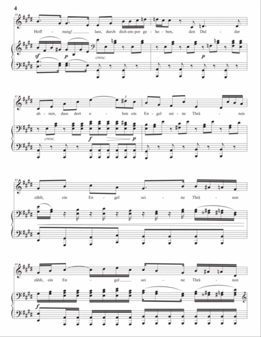 BEETHOVEN: An die Hoffnung, Op. 94 (transposed down a minor third) Voice scores gallery preview page 5