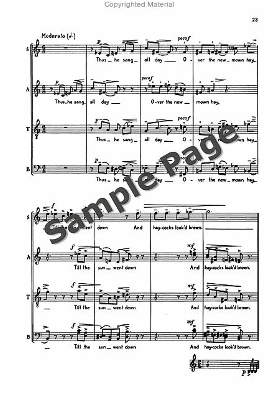 Poems 5 & An Epigram Of Wm. Blake 4-Part scores gallery preview page 24
