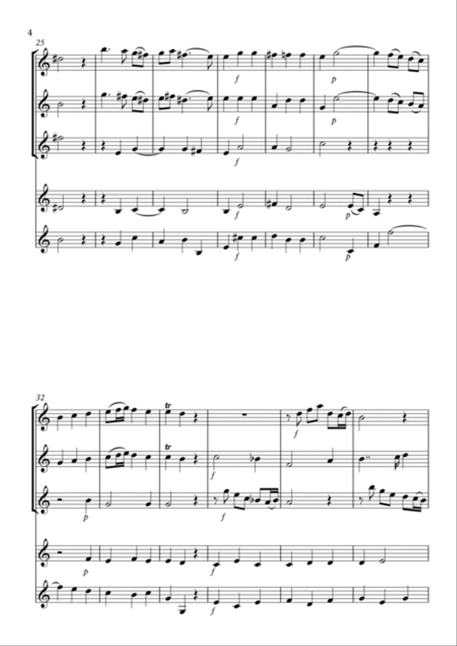 Trio Sonata No.9 Clarinet Quintet scores gallery preview page 4