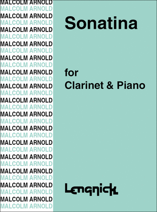 Book cover for Sonatina for Clarinet and Piano Opus 29