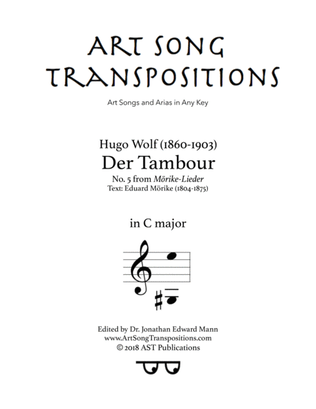 Book cover for WOLF: Der Tambour (transposed to C major)