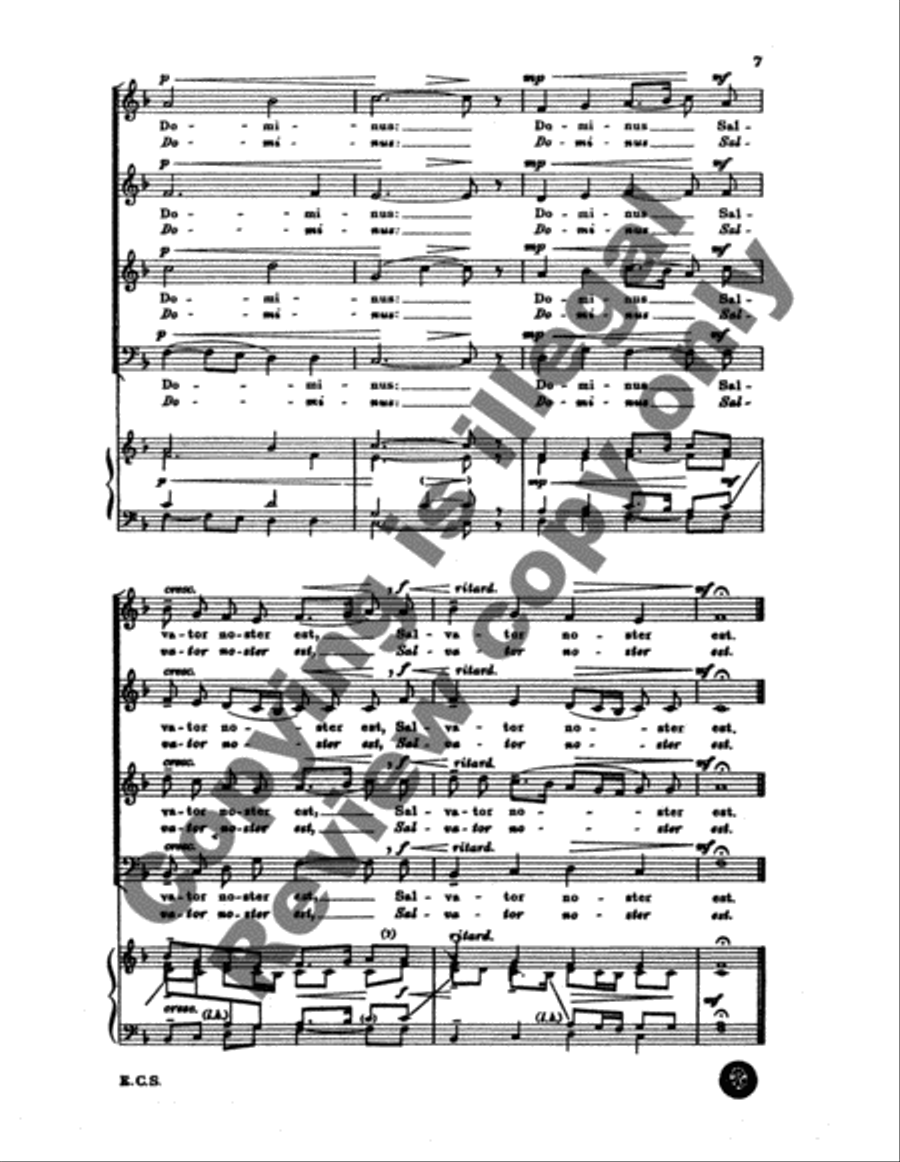 En natus est Emanuel (Born Is the Lord Emanuel) 4-Part scores gallery preview page 5