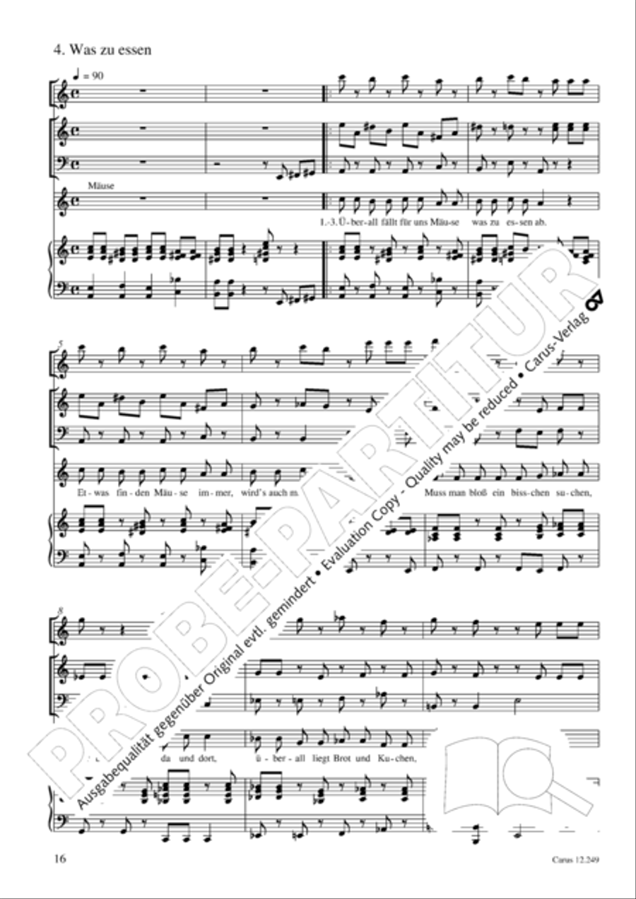 Mause in der Michaelskirche 4-Part scores gallery preview page 17