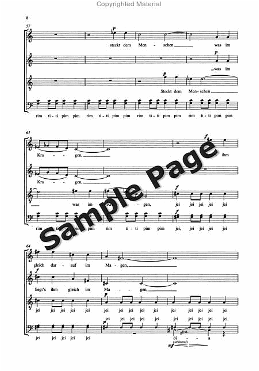 Spucken & Schluckensatb A Cappella 4-Part scores gallery preview page 9