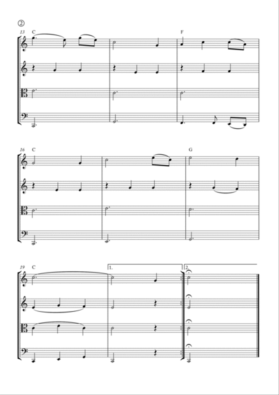 Amazing Grace String Quartet scores gallery preview page 2