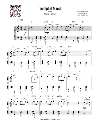 Book cover for Triumphal March from Aïda - Giuseppe Verdi (Piano Solo)