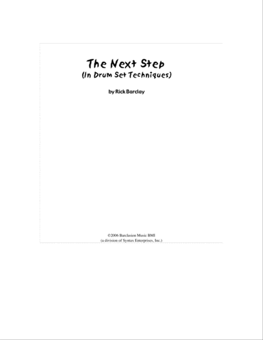The Next Step in Drum Set Techniques Drum Set scores gallery preview page 2