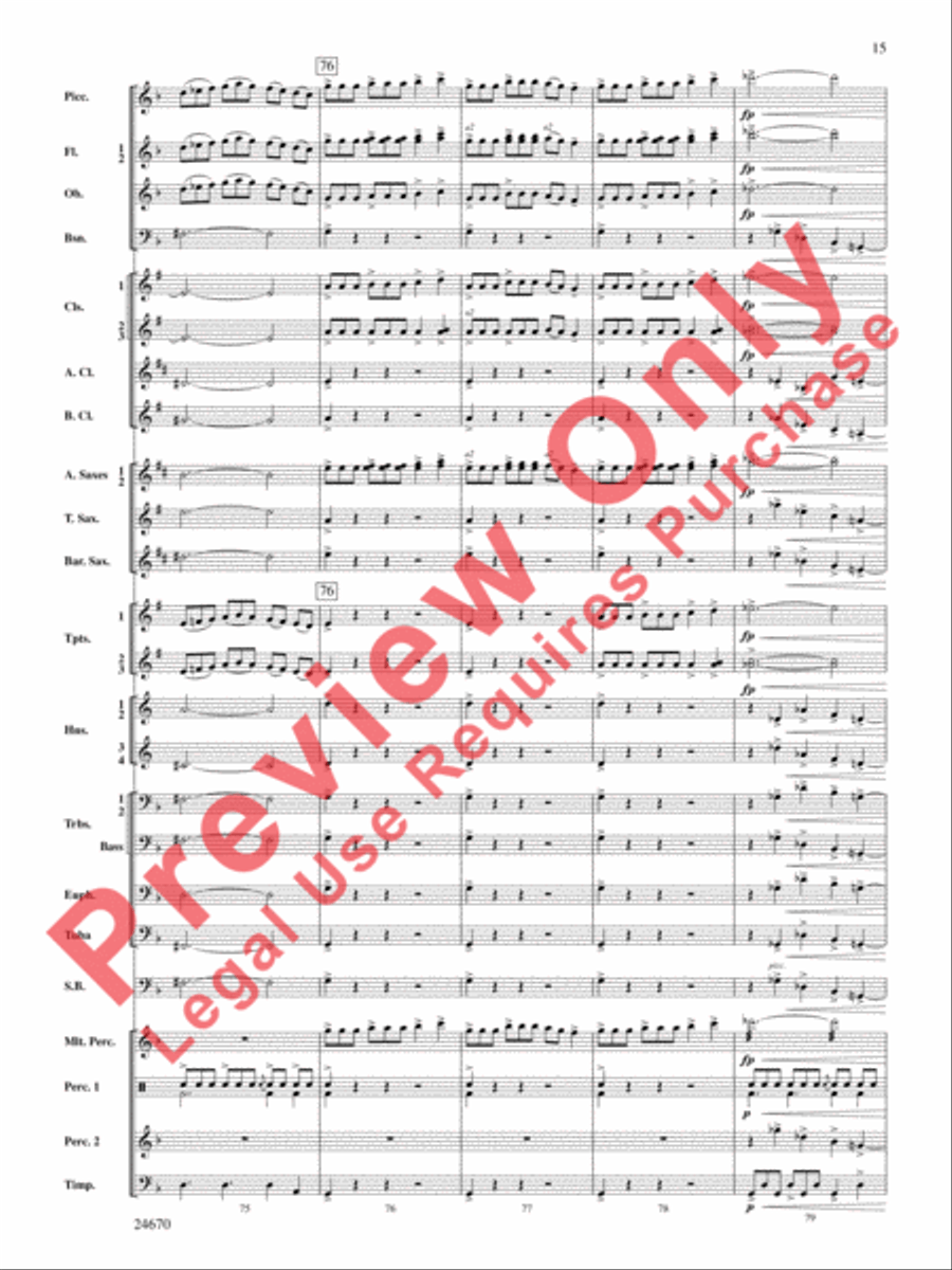 Tsunami Concert Band scores gallery preview page 16