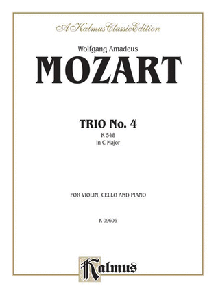 Book cover for Trio No. 4 in C Major, K. 548