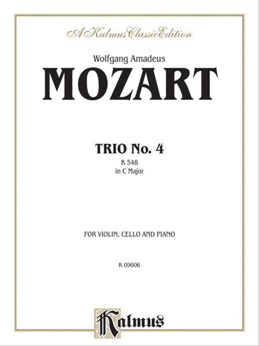 Trio No. 4 in C Major, K. 548