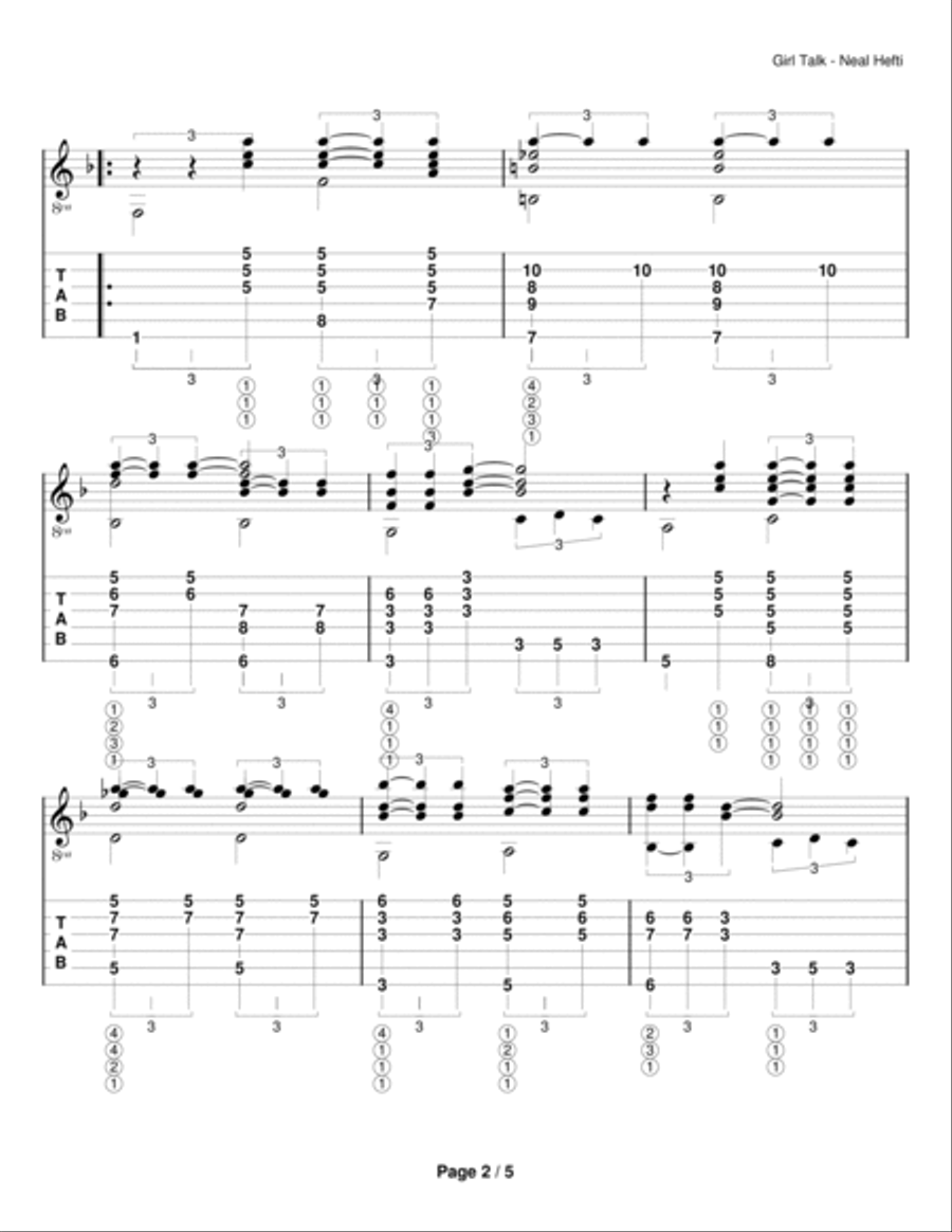Girl Talk - Instrumental Electric Guitar scores gallery preview page 2