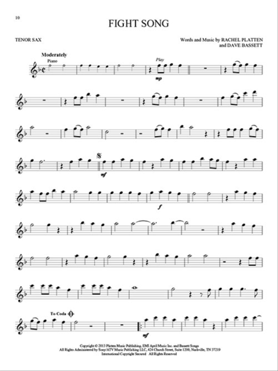 Top Hits Tenor Saxophone scores gallery preview page 4