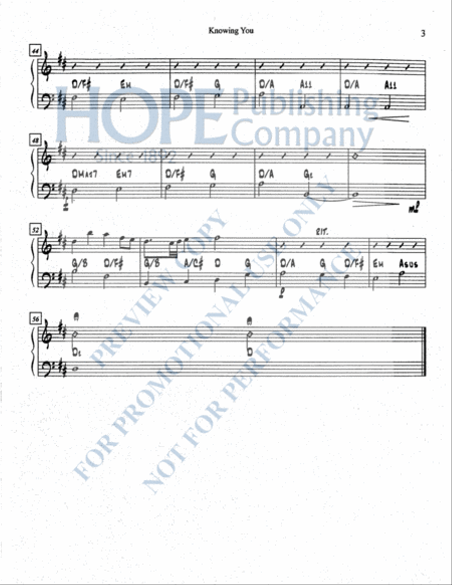 Knowing You Knowing You Choir scores gallery preview page 5