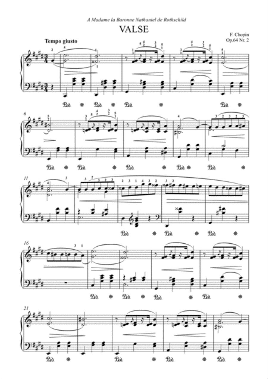 Waltz in C-sharp minor, Op. 64, No. 2 for piano solo Waltz in C-sharp minor, Op. 64, No. 2 for piano solo Piano Solo scores gallery preview page 2