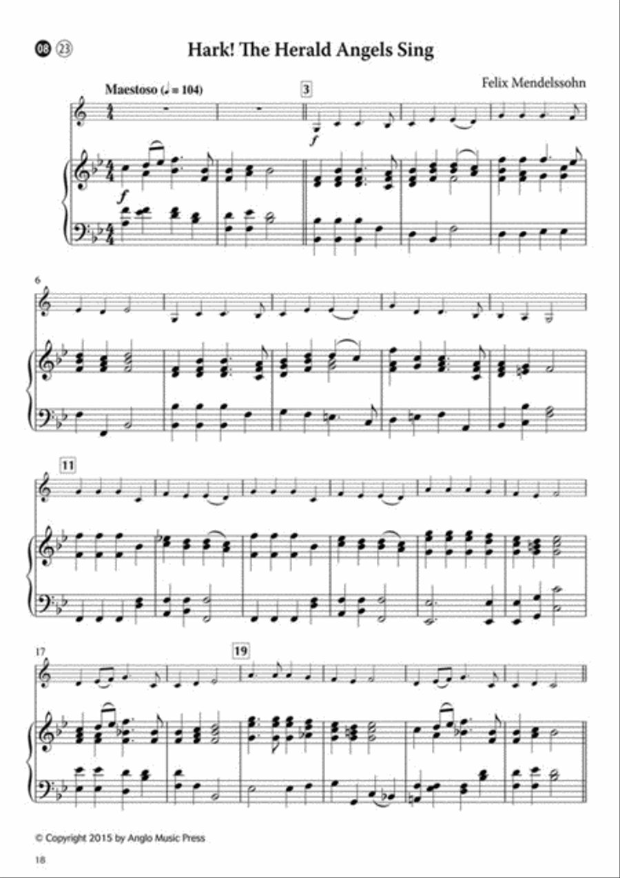 15 Easy Christmas Carols Clarinet Solo scores gallery preview page 3