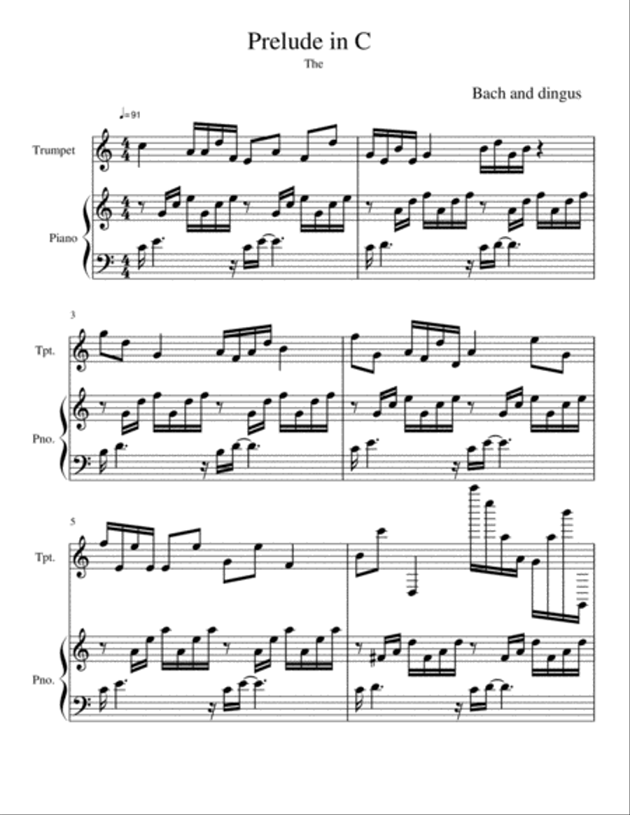 Prelude in c Small Ensemble scores gallery preview page 1