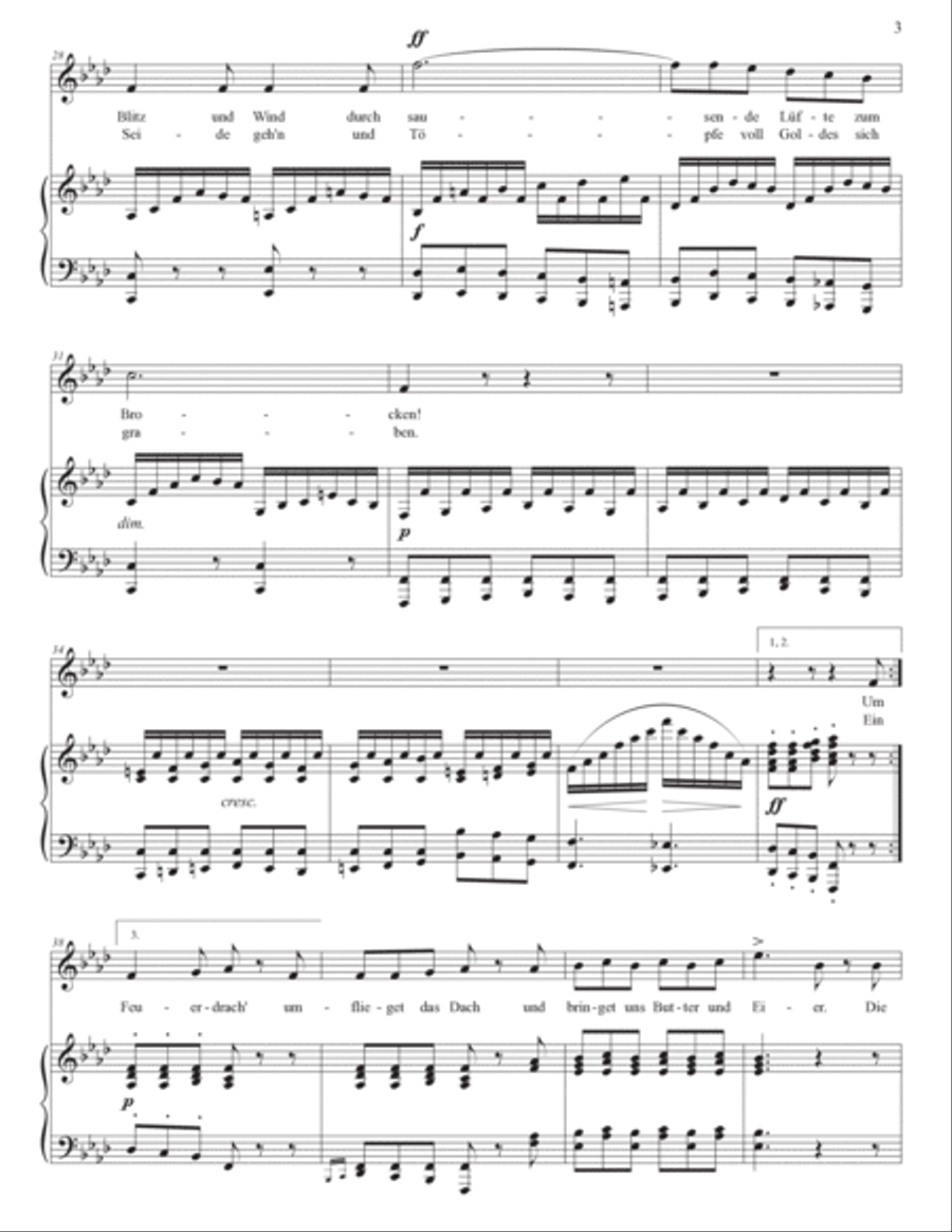 MENDELSSOHN: Hexenlied, Op. 8 no. 8 (transposed to F minor) Voice scores gallery preview page 4