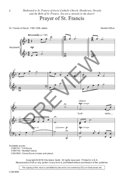 Prayer of St. Francis - Choral Score image number null