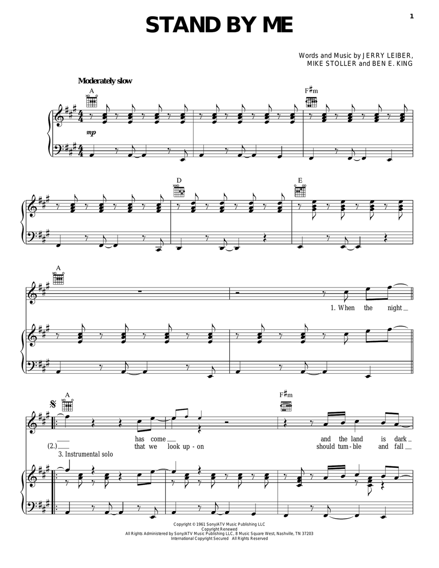 Stand By Me Acoustic Guitar scores gallery preview page 1