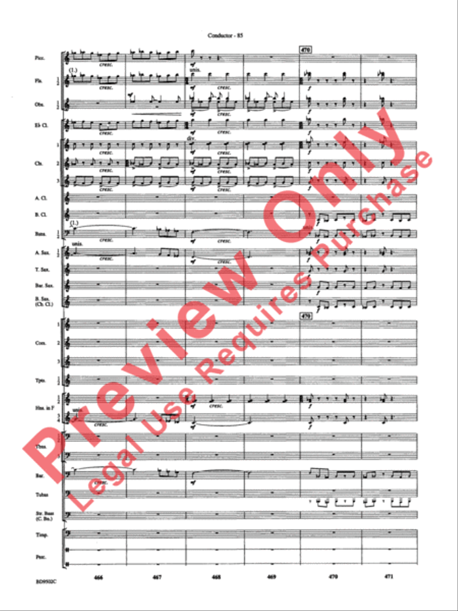Symphony No. 3 for Band Concert Band scores gallery preview page 88