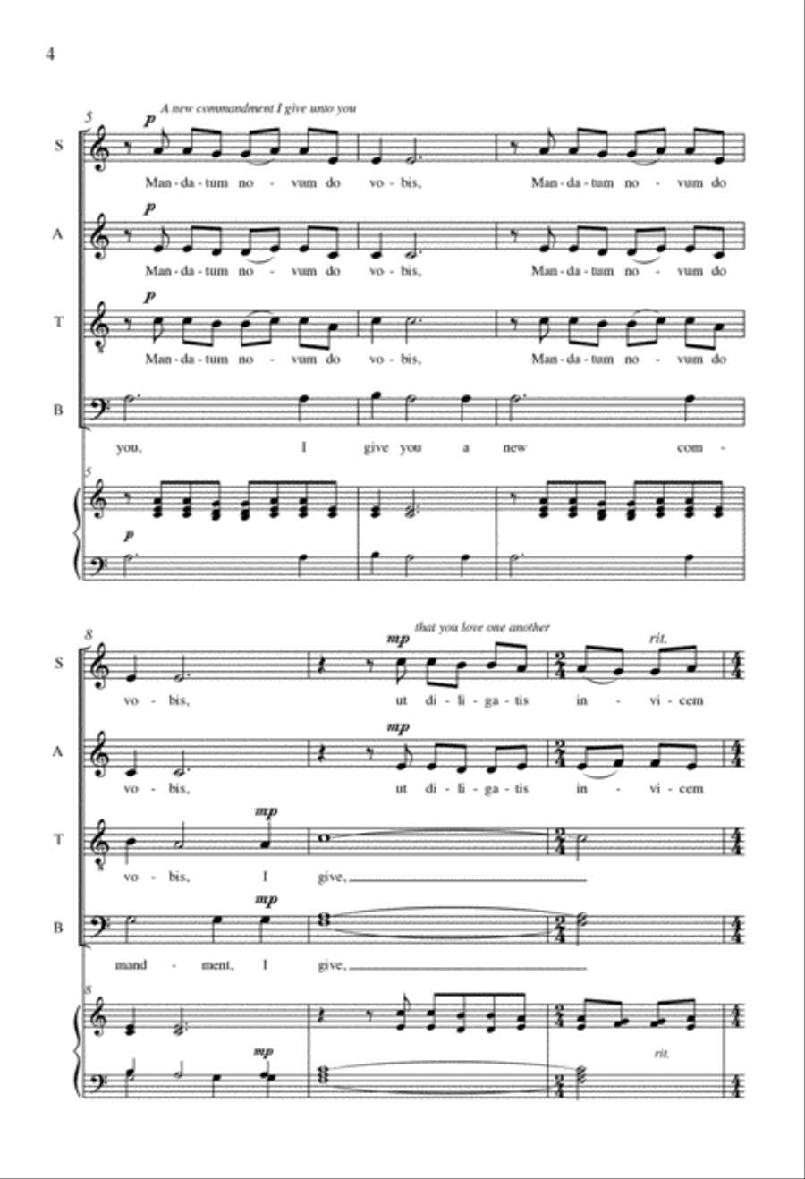 A New Commandment 4-Part scores gallery preview page 2