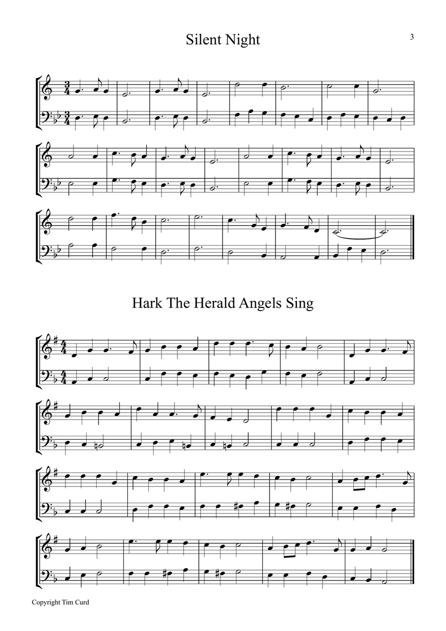 8 Christmas Duets For Trumpet and Trombone Brass Duet scores gallery preview page 3