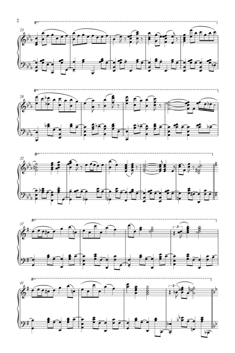 Snow Coach Piano Solo scores gallery preview page 2