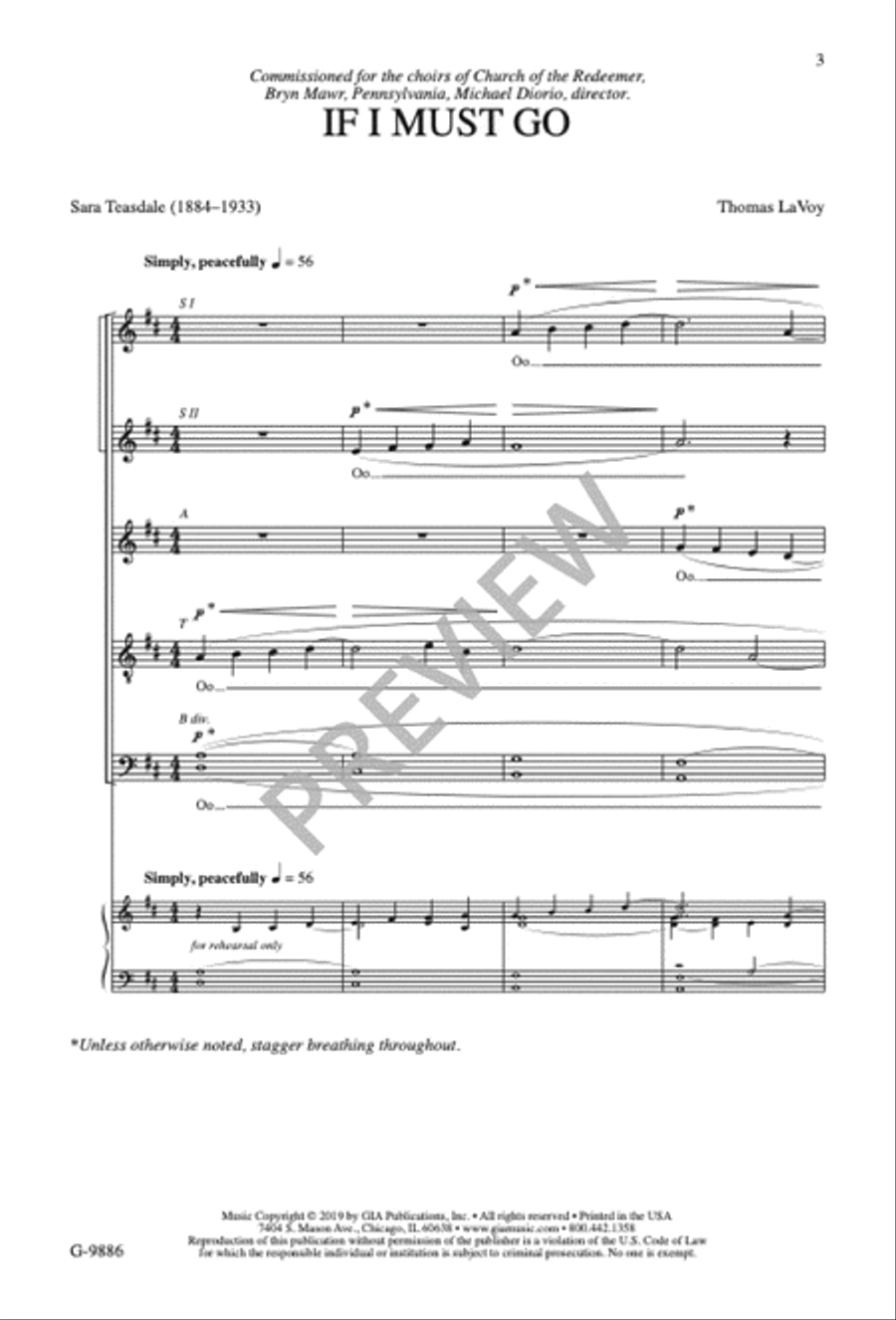 If I Must Go SSATBB scores gallery preview page 4