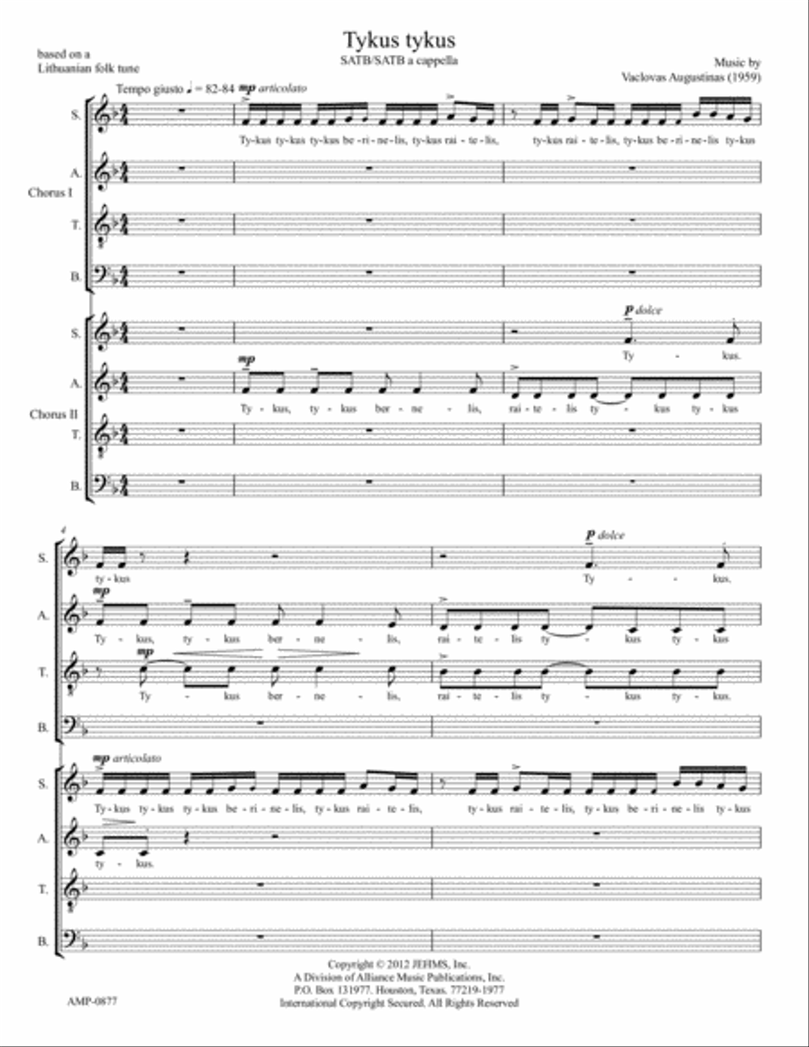 Tykus, Tykus 4-Part scores gallery preview page 11
