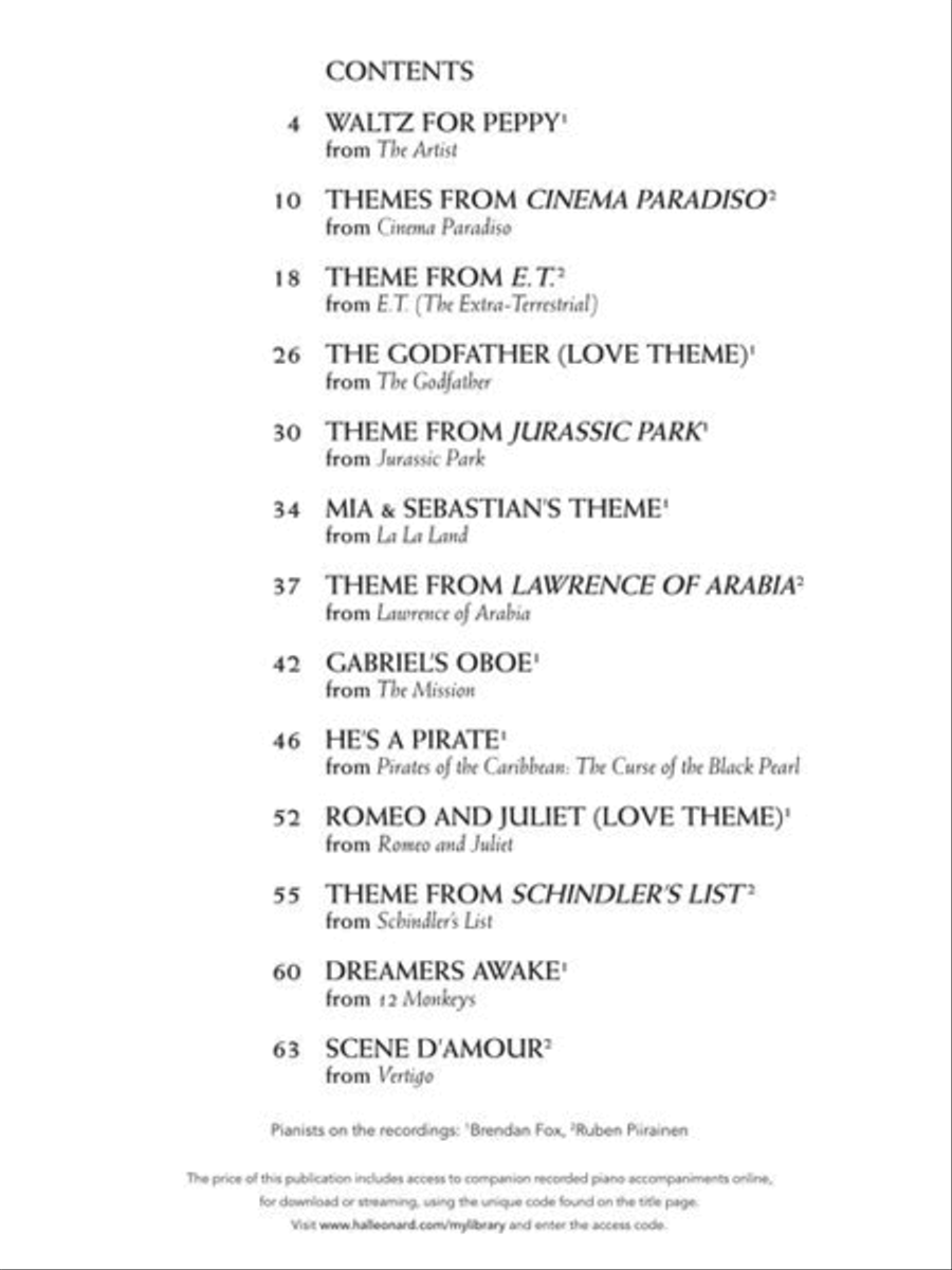 Movie Themes for Classical Players – Violin and Piano Violin Solo scores gallery preview page 5