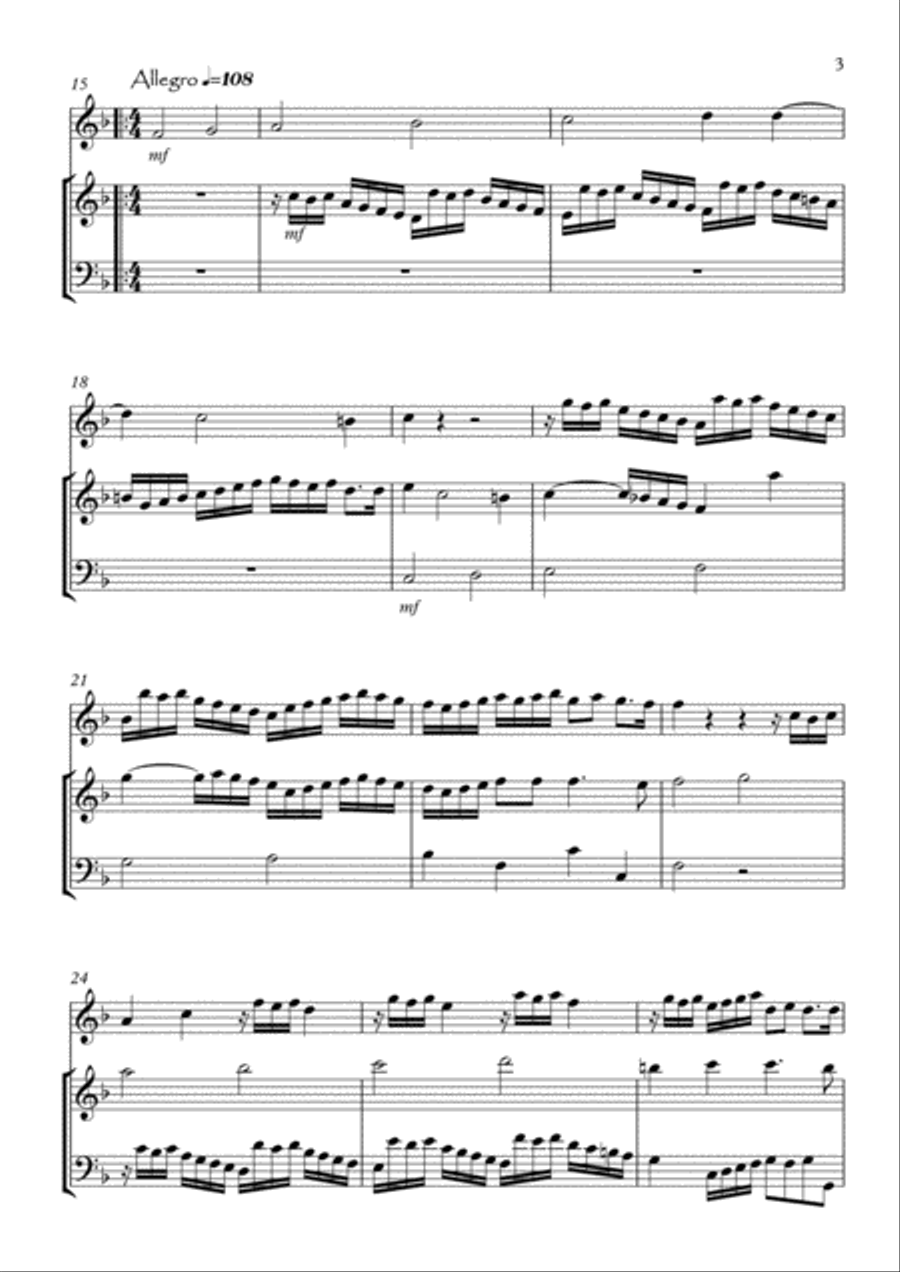 Sonata No.1 Small Ensemble scores gallery preview page 3