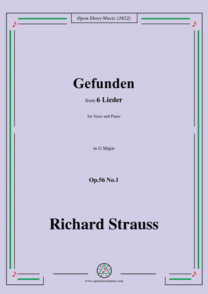 Richard Strauss-Gefunden,in G Major,Op.56 No.1