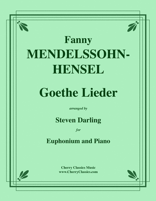 Book cover for Goethe Lieder for Euphonium and Piano