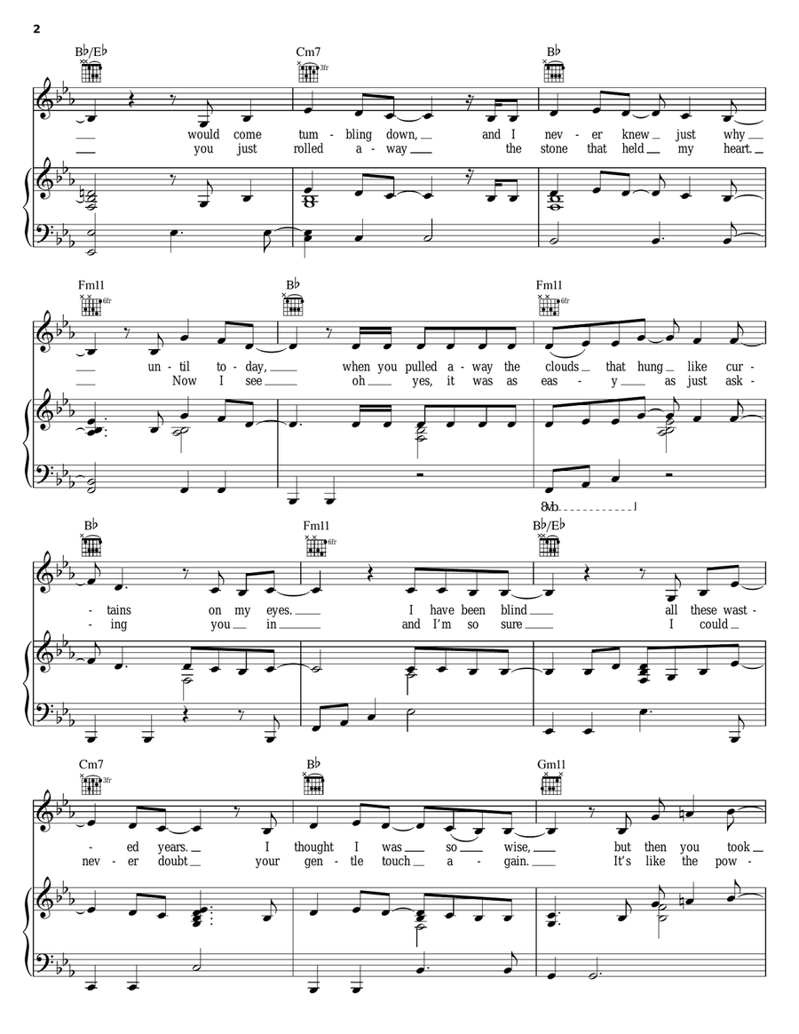 Your Love Broke Through Piano, Vocal, Guitar scores gallery preview page 2