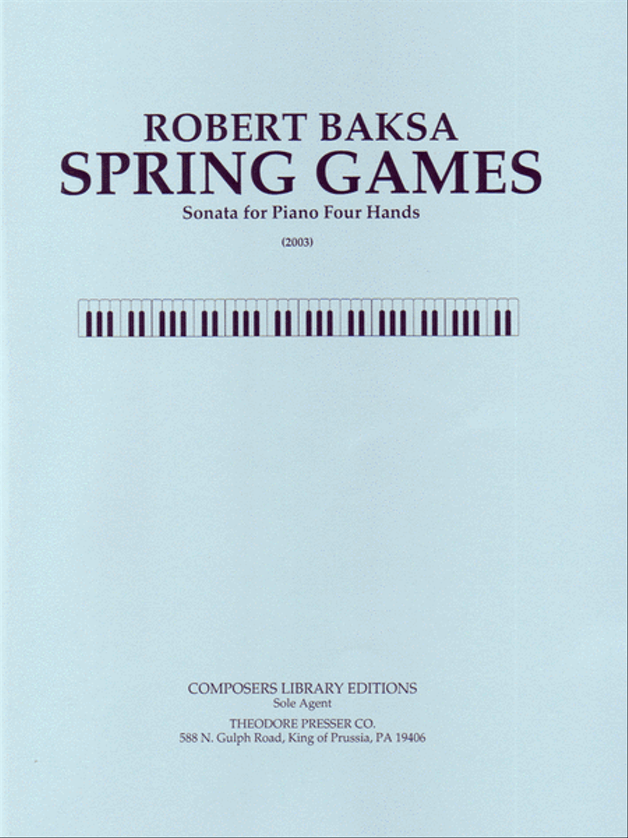Spring Games Spring Games Chamber Music scores gallery preview page 1