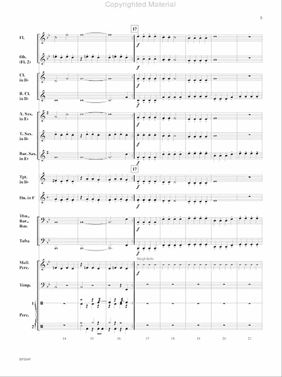 Santa's Noisy Workshop Concert Band scores gallery preview page 6